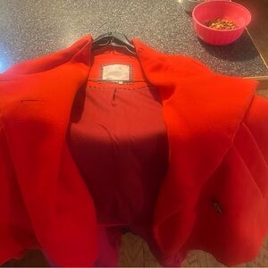 Anthropologie Vibrant Red Blazer